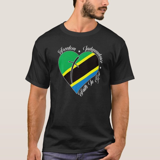 Freedom Independence Faith In God  Christian Tanza T-Shirt (Vorderseite)