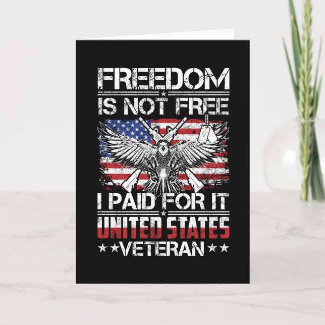 Freedom Isnt Free Veteran - American Eagle Karte (Vorderseite)