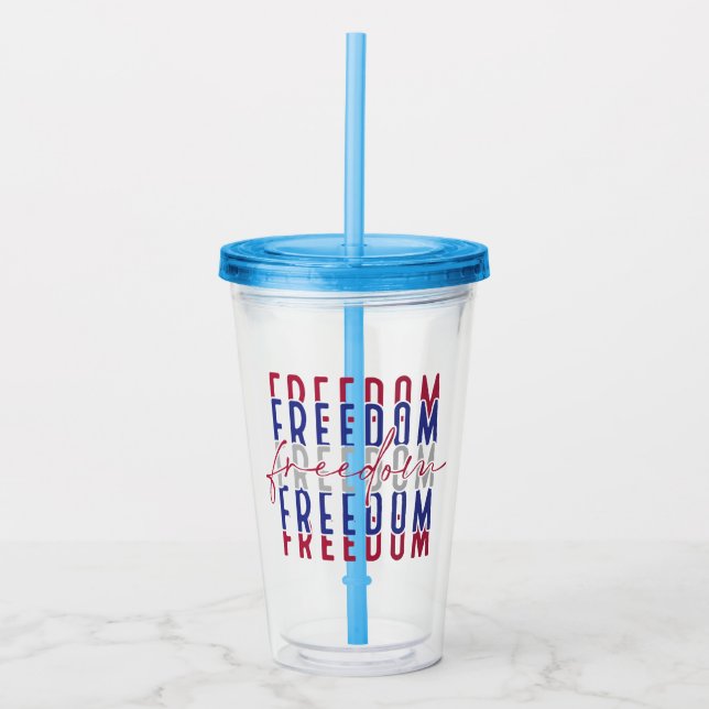 Freedom Kamala Harris Acryltrinkbecher (Vorderseite)