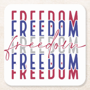 Freedom Kamala Harris Rechteckiger Pappuntersetzer