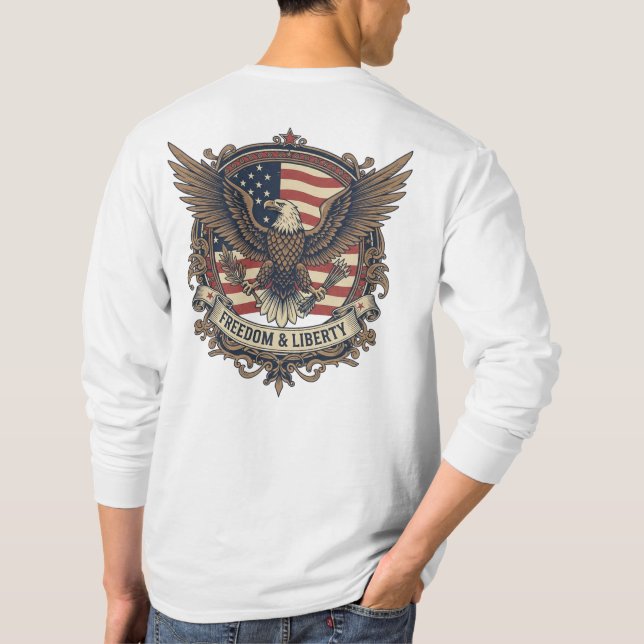 Freedom & Liberty Classic Eagle Long Sleeve T-Sh T-Shirt (Rückseite)