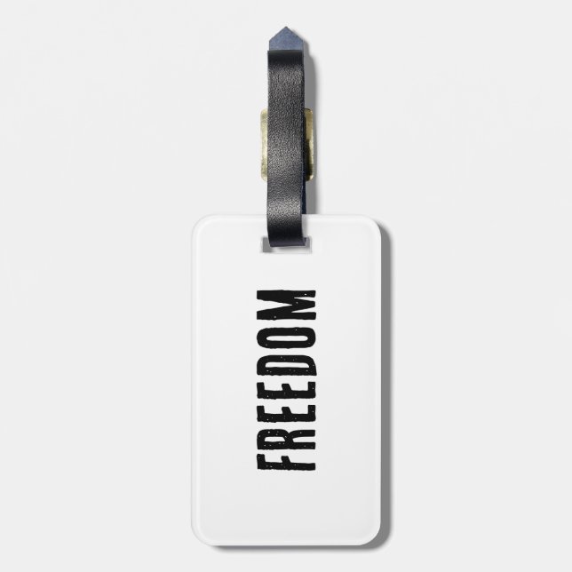 Freedom Luggage Tag Gepäckanhänger (Rückseite vertikal)