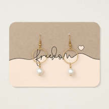 Freedom Minimalist Jewelry Display Card