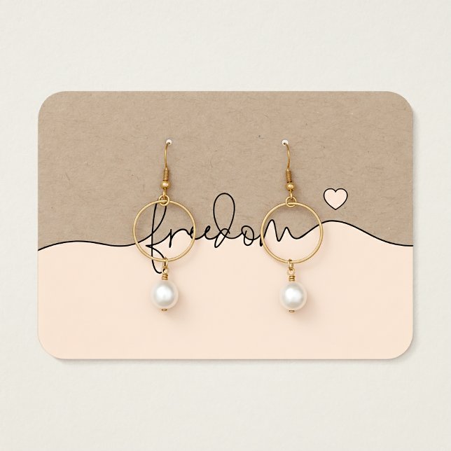 Freedom Minimalist Jewelry Display Card (Von Creator hochgeladen)