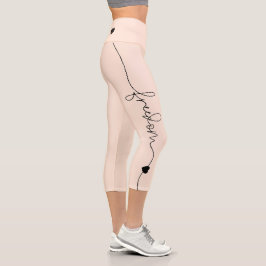 Freedom Minimalist Typography Design Capri Leggings