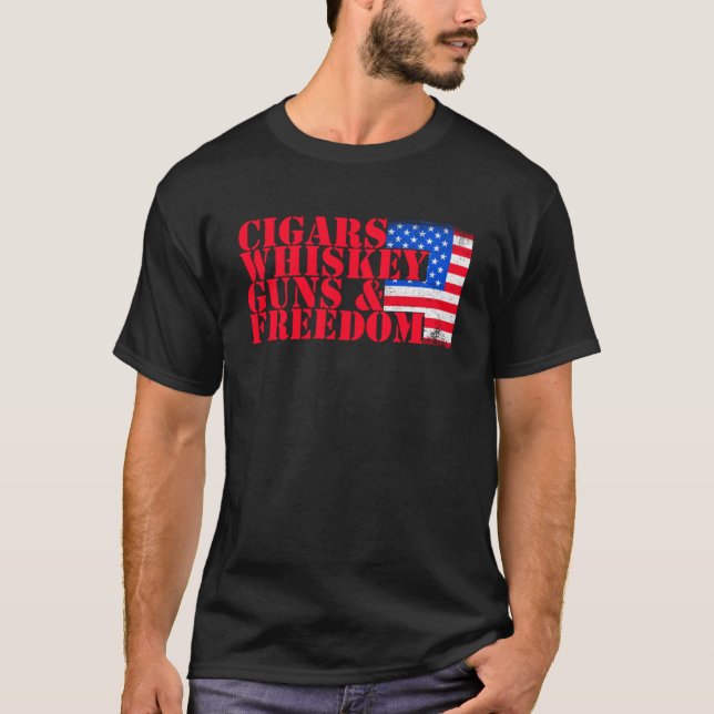Freedom Over Fear Pro Gun USA Flag 2. Änderung T-Shirt (Vorderseite)