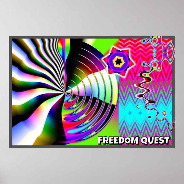 FREEDOM QUEST ( Sie können die Wörter ändern ) Poster (Vorne)