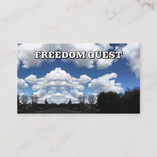 FREEDOM QUEST ( Sie können die Wörter ändern ) Visitenkarte (Vorderseite)