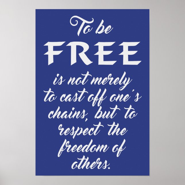 Freedom Quote Custom Colour Poster (Vorne)