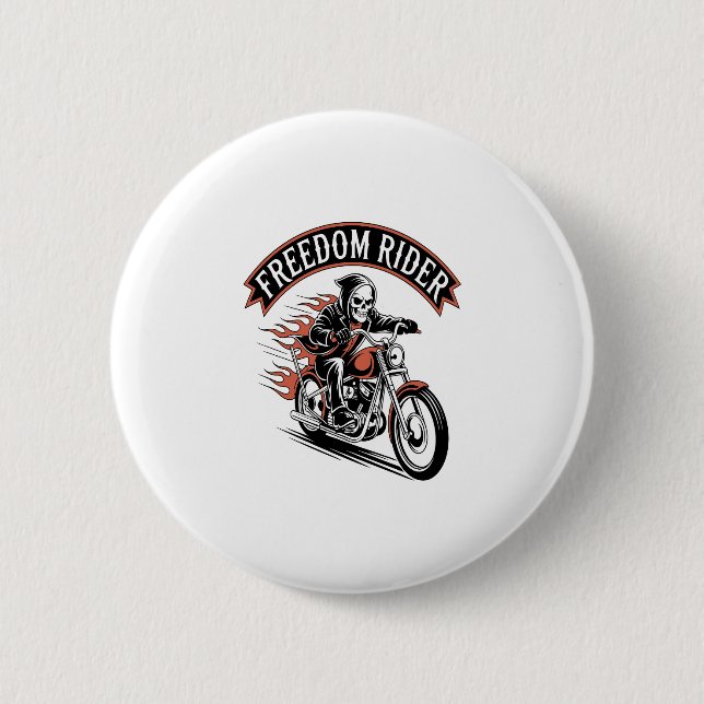 FreeDom Rider Biker Button (Vorderseite)
