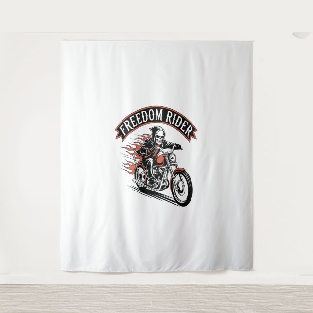 FreeDom Rider Biker Wandteppich (Vorderseite)