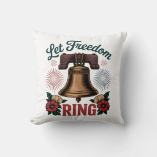 Freedom Ring Bell Patriotic gelassen Kissen