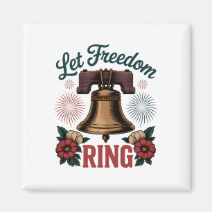 Freedom Ring Bell Patriotic gelassen Magnet