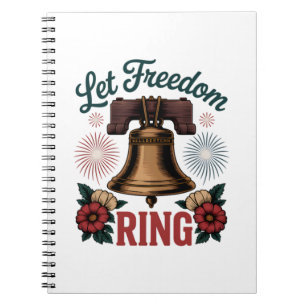 Freedom Ring Bell Patriotic gelassen Notizblock