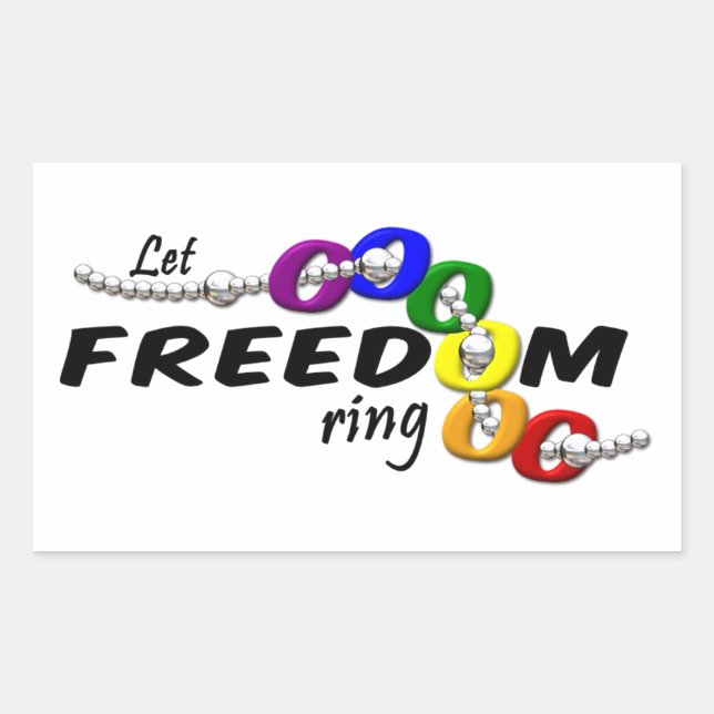 Freedom Rings Aufkleber (Vorderseite)