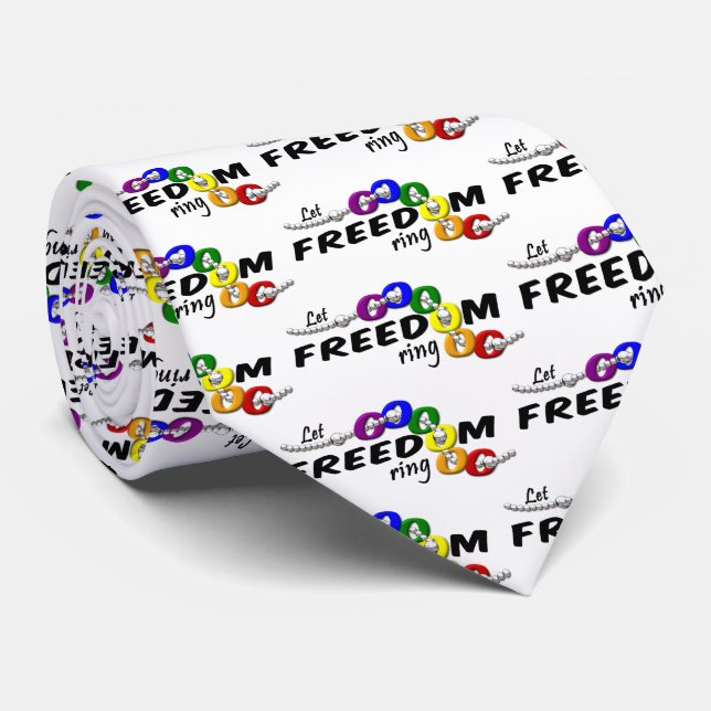Freedom Rings tie Krawatte (Gerollt)