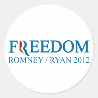 Freedom Romney / Ryan 2012 Runder Aufkleber