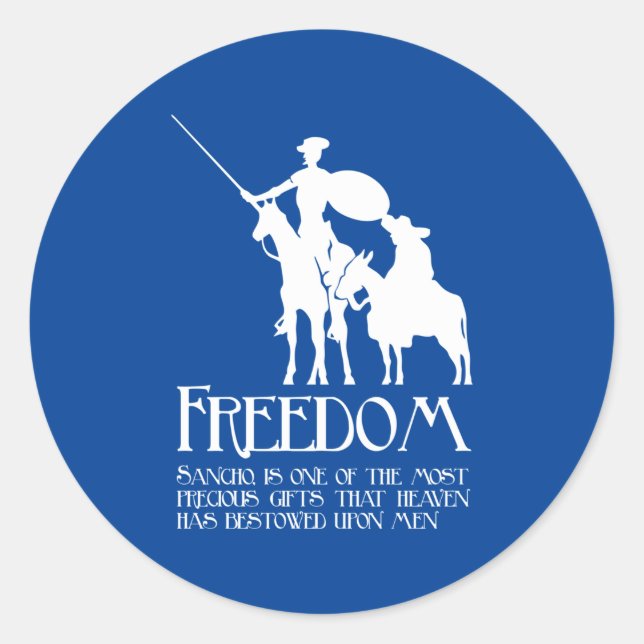 Freedom, Sancho Runder Aufkleber (Vorderseite)