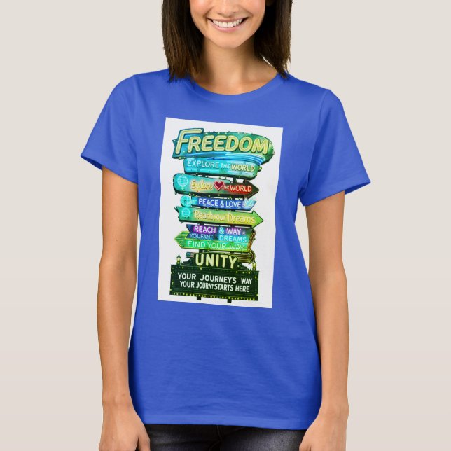 Freedom Slogan Design Basic Tshirt (Vorderseite)