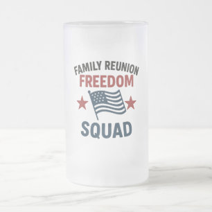 Freedom Squad Familien-Wiedersehens-Shirt – USA Pa Mattglas Bierglas