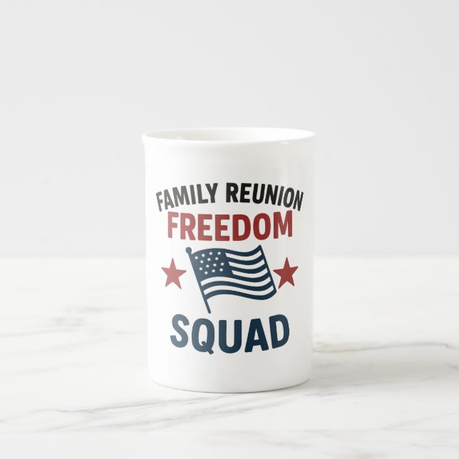 Freedom Squad Family Reunion Shirt – USA Patriotic Prozellantasse (Vorderseite)