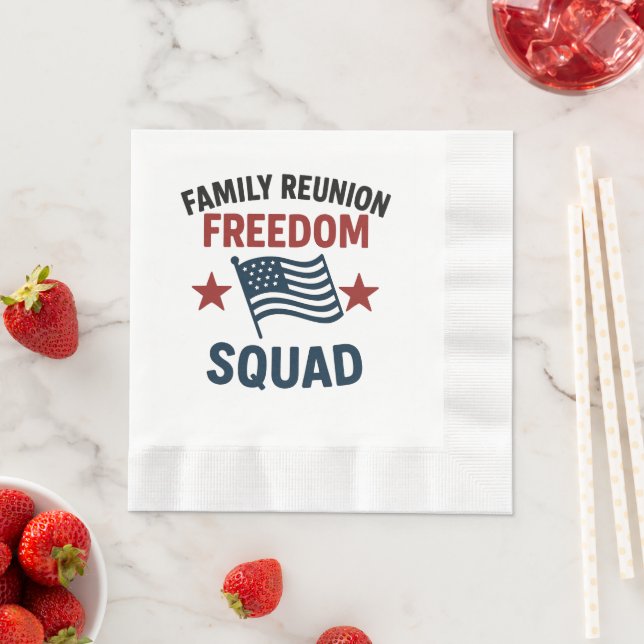 Freedom Squad Family Reunion Shirt – USA Patriotic Serviette (Beispiel)