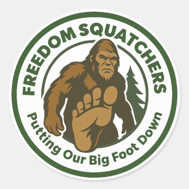 Freedom Squatchers Stickers (round) (Devant)