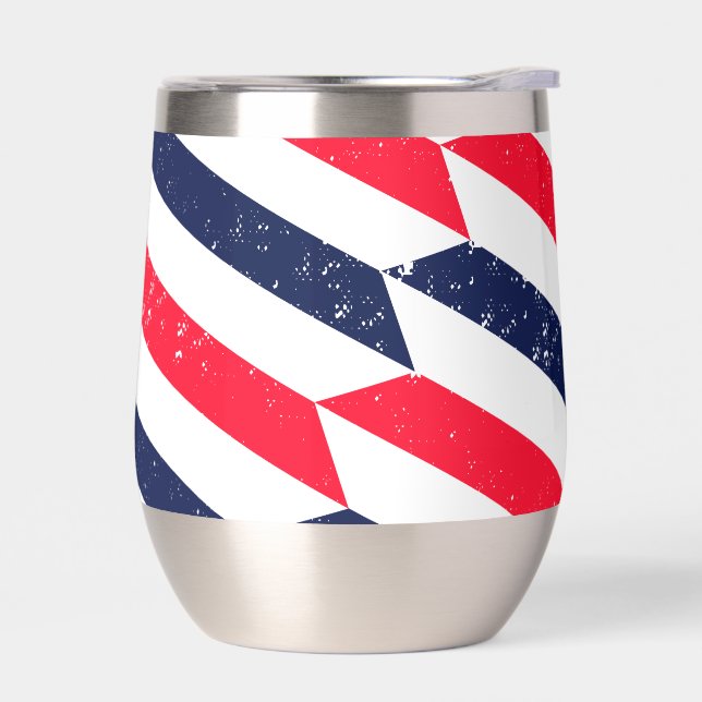 Freedom Steps –Geometric USA Stemless Weinglas (Links)