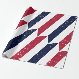 Freedom Steps - Red White & Blue Patriotic Geschenkpapier
