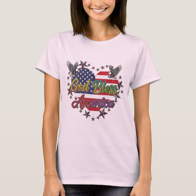 Freedom Threads: Bold American Pride Prints T-Shirt (Vorderseite)