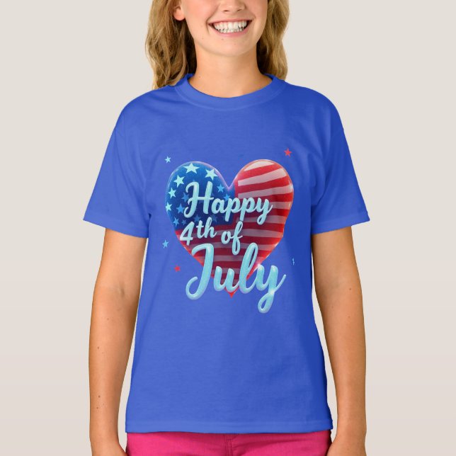 Freedom Threads: Bold American Pride Prints T-Shirt (Vorderseite)