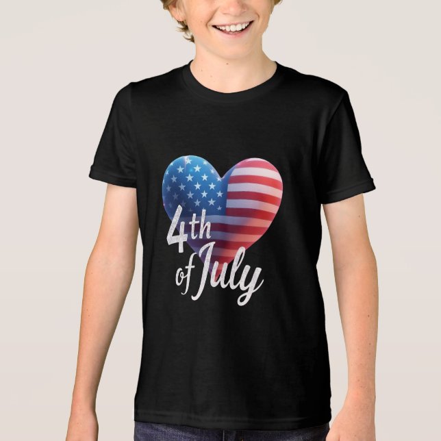 Freedom Threads: Bold American Pride Prints Tri-Blend Shirt (Vorderseite)