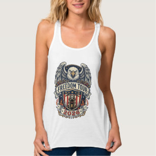 Freedom Tour 2026 Vintage Eagle Motorrad Tank Top