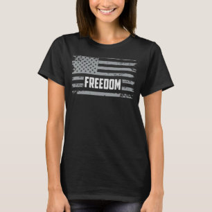 Freedom US Flag America Veteran Opa Husband Me T-Shirt