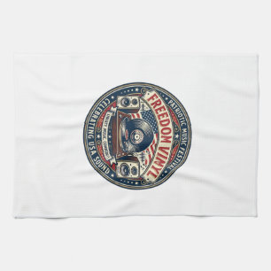 Freedom Vinyl Patriotisch Patriotische Vinyl-Schal Geschirrtuch