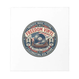 Freedom Vinyl Patriotisch Patriotische Vinyl-Schal Notizblock