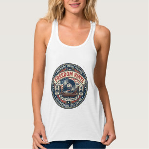 Freedom Vinyl Patriotisch Patriotische Vinyl-Schal Tank Top