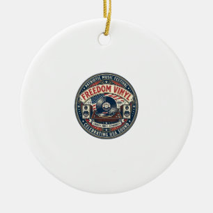 Freedom Vinyl Patriotisch Patriotischer Vinyl-Scha Keramik Ornament
