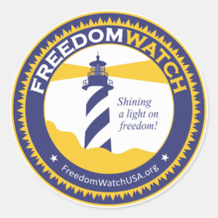Freedom Watch Runder Aufkleber