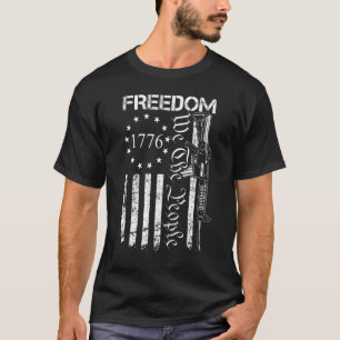 Freedom We the People Ar15 US Flag Pro Gun T-Shirt