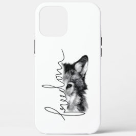 Freedom Wolf Minimal Line Art - Case-Mate iPhone Hülle
