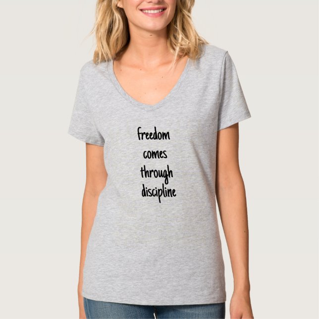 Freedom Women's Basic V-Neck T - Shirt (Vorderseite)