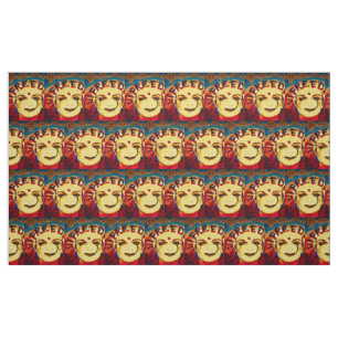 Freedom Yellow Smiley Stoff