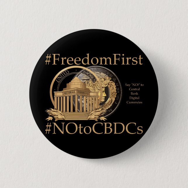 #FreedomFirst: Liberty Wallet - Embrace Freedom Button (Vorderseite)