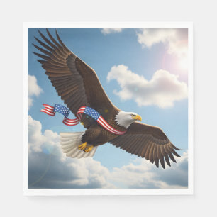 Freedom's Ascent – Patriotic Eagle Kunstserviette Serviette