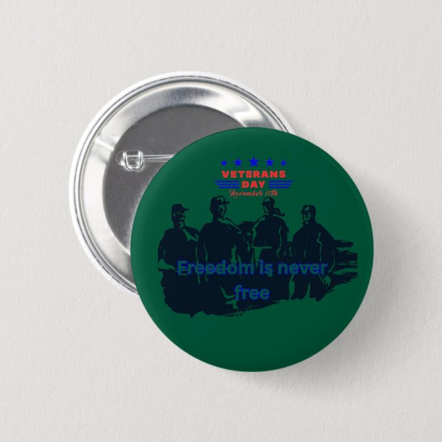 Freedom's Defenders huntergrün Button (Vorne & Hinten)