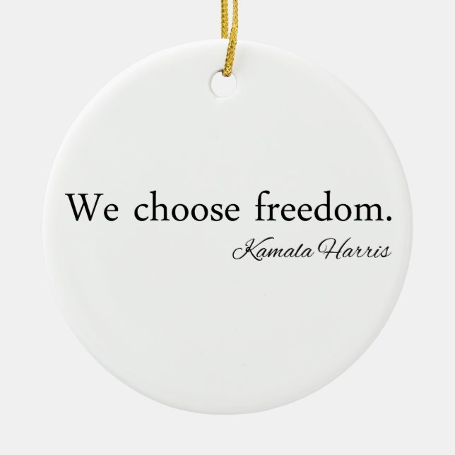 Freedoom Kamala Harris Keramik Ornament (Vorne)