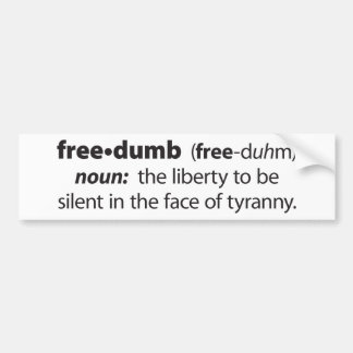 Freedumb Autoaufkleber