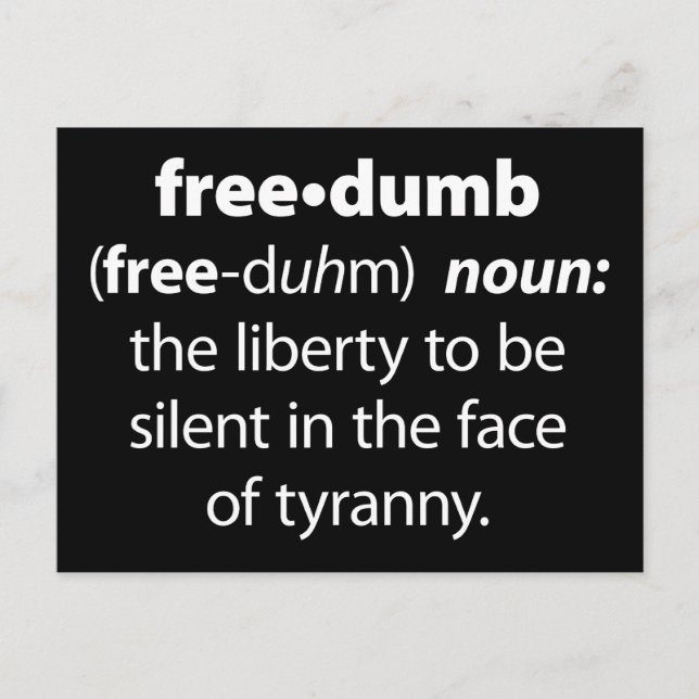 Freedumb Postkarte (Vorderseite)