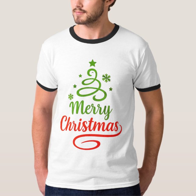Freefit Merry Christmas Ringer Tee 🎅 | Retro Holi (Vorderseite)